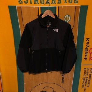 North Face TNF Boys Black Fleece Jacket Large Zip